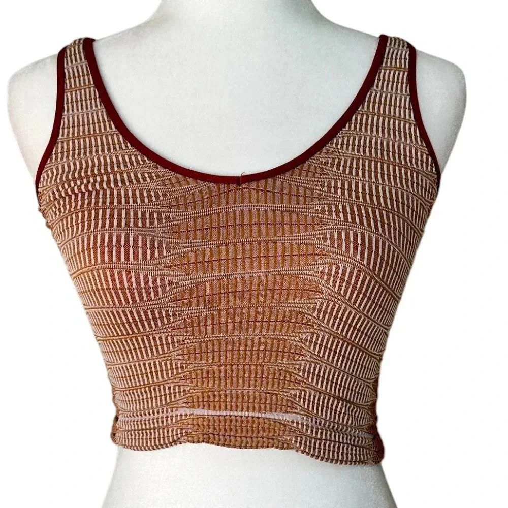 Urban Outfitters Red and Brown Crop Top